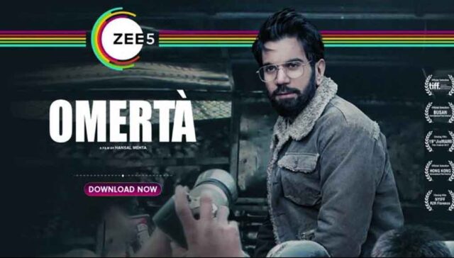 Omerta on Zee5 movie poster Rajkumar Rao
