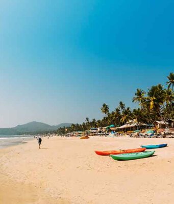 5 Amazing Things To Do In Goa: A Guide To The Incredible Experiences Awaiting You! beautiful picturesque goan beach with sand sea and trees
